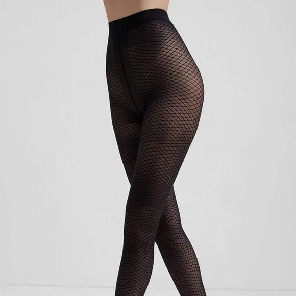 Conte Club 30 Den - Fantasy Dense Women's Tights with geometric pattern - Picture 3 of 7
